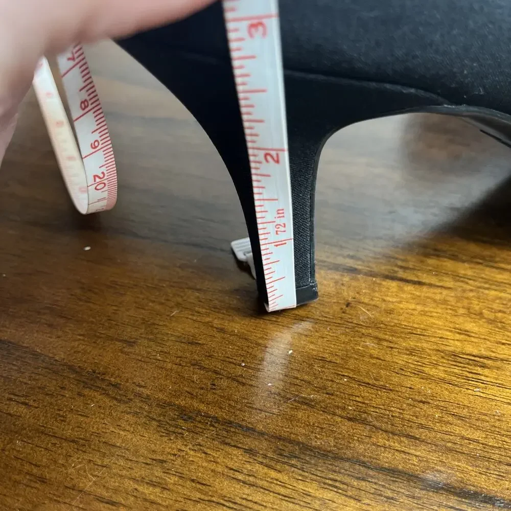 Life Stride Womens PARIGI Pumps Size 11M Black Fabric Heels SoftSystem Boss Prep